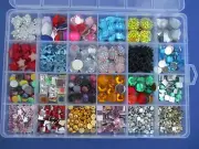 #17 Gems Embellishments Rhinestone Flat Back Many Sizes Colors Scrapbook Crafts