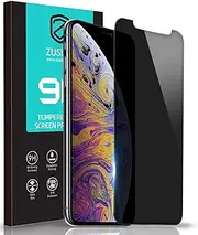 ZUSLAB Privacy Tempered Glass Screen Protector Compatible with Apple iPhone 11 Pro Max/iPhone Xs Max 6.5" Case Friendly 9H Hardness Anti Spy