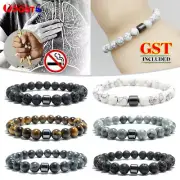 Smoking Cessation Bracelet Magnet Triple Protection 8MM AntiSmoke Beads Bracelet