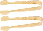 Luxshiny 2pcs Stainless Steel Serving Tongs with Elegant Finish for Sugar Cubes Ice Appetizers Kitchen Use for Tea Parties and Buffets
