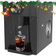 ADVWIN 2L Ice Maker, Portable Ice Cube Maker Machine with Water Dispenser Home Commercial Fast Freezer Black