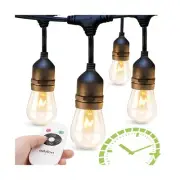 addlon 48 FT Outdoor String Lights Timer Control Commercial Grade Weatherproo...
