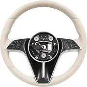 Car Steering Wheel Beige Compatible With Benz W221 W222 W223 W204 W205 W167 W177 S65 GLA GLK GLC GLS GLS SKL MLS Car Accessories(Full set assembly)