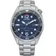 CITIZEN 星辰 推薦款 光動能大三針腕錶-藍44mm AW1716-83L