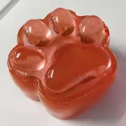 New and Unique, One Of A Kind, Animal Paw Trinket Holder, Made Of Resin, Red