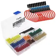 12v Inline Automotive Fuse Holders 14AWG - Plus 120 Assorted ATC Fuses -