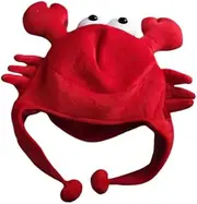 [WESIEVYA] Funny Crab Hat Photo Hat for Cosplay Novelty Crab Headwear Plush Masquerade Ball Accessory
