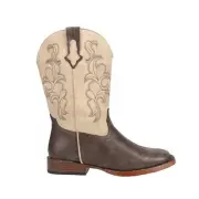 Roper Blaze Tan Shaft Square Toe Cowboy Boys Brown Casual Boots 09-119-0191-3