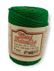 Vectra Twisted Persian Cord Green Size No. 72 4mm - 150 ft (50 yds) Macrame