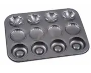 Non-Stick Carbon Steel Cupcake Baking Pan, 12-Cupcake Muffin Bake Pan 14x11"