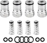Dbgogo 2 Pairs Ball Lock Keg Post, Stainless Steel Homebrewing Beer Cornelius Corny Keg Quick Disconnect Kegerator Gas + Liquid 19/32-18 Thread Adapter Poppet Spring Sealing Gasket Replacement Kit