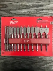 Milwaukee 13 Piece Flat Boring Bit Set 48-27-1520 NEW in Box