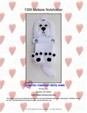 Maltese Dog Note Holder- Plastic Canvas Pattern or Kit