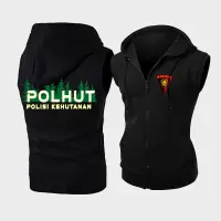 在飛比找蝦皮購物優惠-Hitam 黑色 Forestry Police VEST 