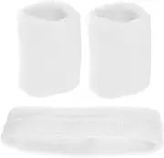 [NAMOARLY] Polyester Sports Wristbands Set Sweat Absorbing Headbands for Workout Men Women