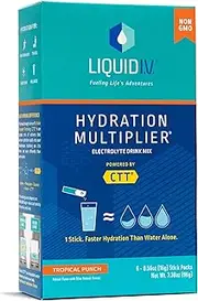 Liquid I.V., Hydration Multiplier Drink Mix Tropical Punch, 6 Count