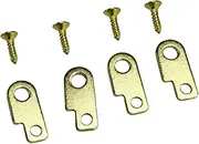 yuksok Electric Guitar Effects Pedal Mounting Accessories Convenient Easy Installation Making 4 Brackets and 4 Screws Replacement, Gold