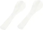 MUCKLILY 2Pcs Shell Design Caviar Spoons Multipurpose Ice Soup Serving Spoons Ergonomic Handle Workmanship for Home Bar Use