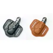 Brown/Black Leather Knife Case For Spyderco Para3 C223 Accessories Knife Holster