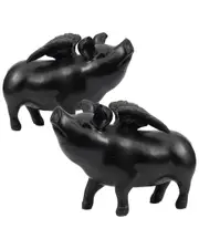 A&B Home Set Of 2 Flying Pig Sculptural Accent