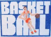 Basketball Hand Painted Needlepoint Canvas