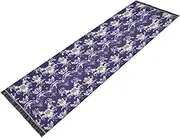 Hallway Runner Machine Washable Non Slip Laundry Room Mat Tassel Floor Carpet for Indoor Bedroom Kitchen Home Decor Blue-White Bird