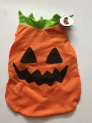 NWT Jack o' Lantern Pumpkin Pet Dod Halloween Costume orange green size S