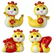 Luck Snake Shape Money Jar Flower Insertion Coin Box with Artistic Pattern
