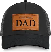 [ZAGKOO] Dad Gifts from Daughter Son - Dad Hats 2025 for New First Time Dads Papa Grandpa Stepdads - Men Gift for Father's Day, Birthday, Christmas - Leather Patch Adjustable Snapback Cotton Trucker Cap