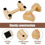 2Pcs Push up Bracket Wooden Parallettes Fitness Non slip Ergonomic Pushup tyxHb