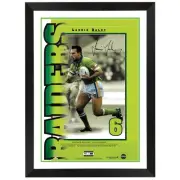 Canberra Raiders Laurie Daley Numbers Up Print Framed