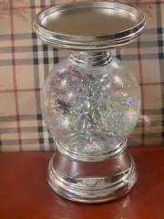Bath and Body Works Snowflake Snow Globe Candle Holder - Holds 3 Wick Candle NEW