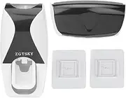 Wall Mounted Toothbrush Toothpaste Holder Automatic Toothpaste Dispenser Squeezer for Family Washroom Bathroom ABS Black 15x8x6cm 5.9x3.1x2.4in