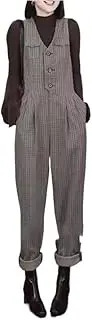 [YiKeGuiHuaShu] Retro Lazy Loose Jumpsuit Women's Autumn and Winter Small Overalls Slimming Harem Trousers