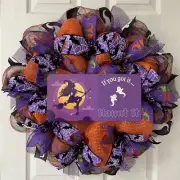 If You Got It Haunt It Halloween Wreath Handmade Deco Mesh