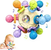 Baby Montessori Sensory Toys for 0-6 6-12 Months, Food Grade Teething Toys for Babies 0 3 6 9 12 18 Months, Newborn Infant Learning Developmental Toys Gifts for 1 2 Year Old Boys Girls