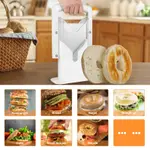 HOME STAINLESS STEEL MANUAL BAGEL BREAD SLICER TOAST CUTTER