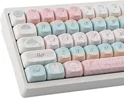 PBT Keycaps 147 Keys MOA Profile Cute Keycaps Dye-Sublimation Rococo Art Keycap Custom Keycap Set for Cherry Gateron MX Swithes Mechanical Keyboards