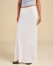 [Rhythm] Rhythm Women's Bias Cut Maxi Skirt in White Size 2 2 White