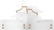 Shelf Modern Book Ends for Shelves Frosted Acrylic Chinese Architectural Silhouette Bookends Decorative Bookend Supports Holder for Desk & Home Decor Library