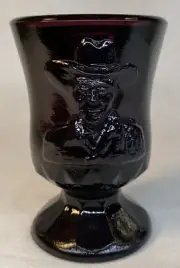 Boyd Glass Hopalong Cassidy Toothpick Holder In Blackberry