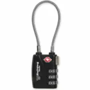 Bulldog Cases, TSA Lock w/Steel Cable, Black Finish