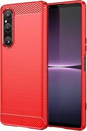 [YBROY] Case for Sony Xperia 1 V, Shockproof Thin Silicone Case, TPU Flexible Rubber, Anti-Scratch, Case Cover for Sony Xperia 1 V.(Red)