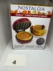 Nostalgia MyMini Turkey Waffle Maker-Perfect For Dorm Rooms Camping Sm Kitchens