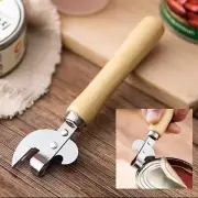 Wooden handle can opener portable manual lid remover for jars red wine opener re