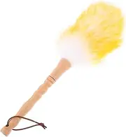 HEMOTON Iginal Wood Handmade Chinese Zither Piano Cleaner Brush Supply Easy Removal Wool Bristles