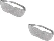 Baluue 2pcs Sleep Mask Dry Eyes Night Sleep Covers Eye Patches for Adults Headphones Light Blocking Silk Eye Sleepers Blindfolds Sleeping Satin Eye Mask Velvet