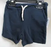 Old Navy Jogger Shorts French-Terry Drawstring 12-18 Months Navy Blue Boys New