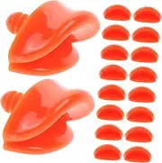 IWOWHERO 20pcs DIY Duck Accessories Kit Plastic Animal Toy Muzzle for Duck Dolls Realistic Lip Edge Design