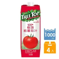 在飛比找PChome24h購物優惠-《Treetop》樹頂100%純蕃茄汁(1000mlx4瓶)